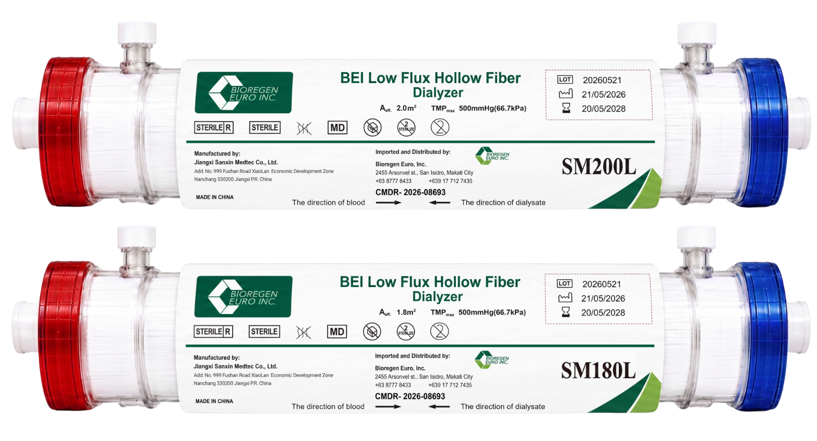Bioregen Low Flux Dialyzer